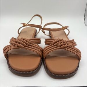 NWT Cole Haan Women’s Jitney Knot Sandal Flat , Pecan Leather Size 10
